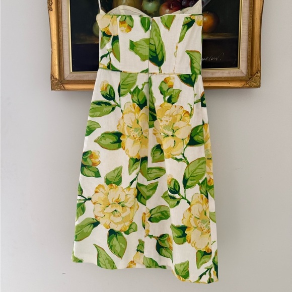 Milly Strapless Dress with Yellow Floral Design - Picture 4 of 7